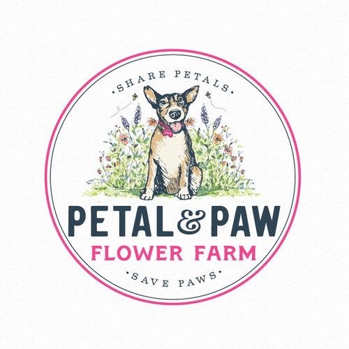 Illustration brand with the title 'Petal & Paw'