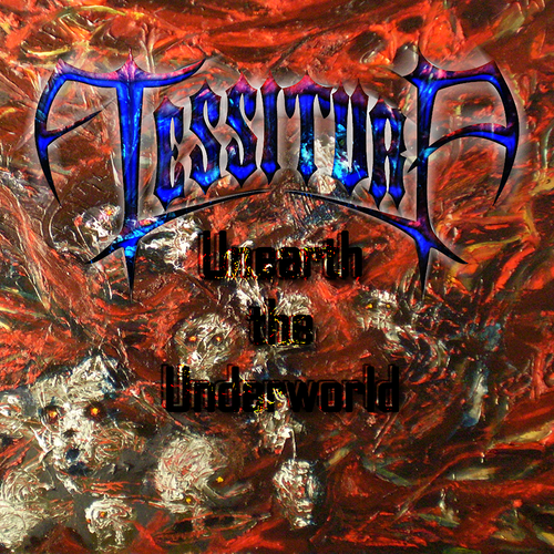 Red artwork with the title 'Extreme metal band album'