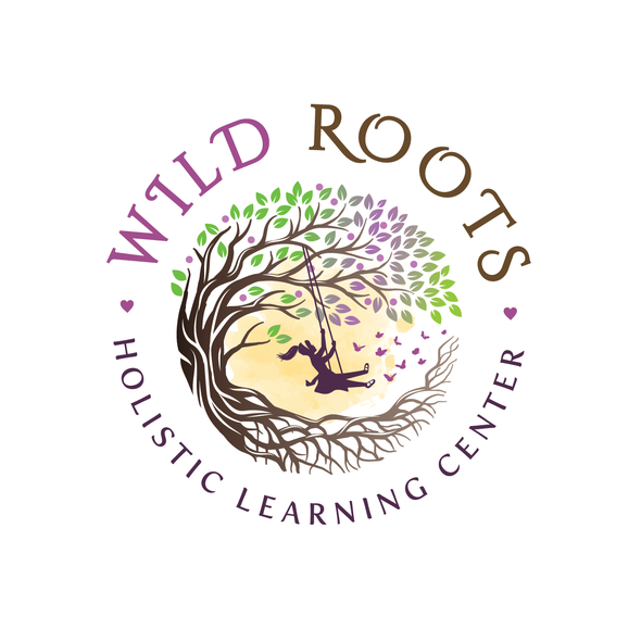 Childcare logo with the title 'Wild Roots Logo'