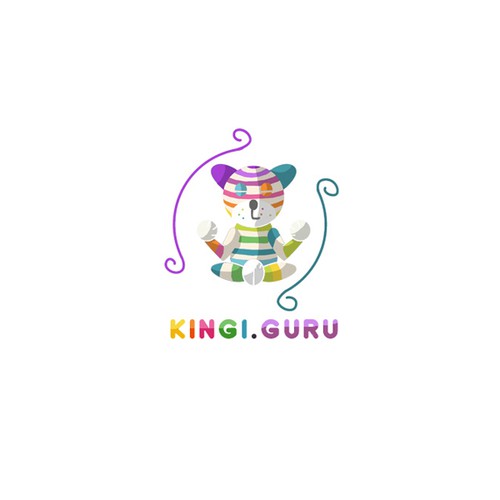 Guru logo with the title 'Cat guru mascot'