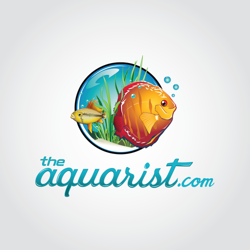 Illustrated logo with the title 'Illustrated logo concept for a high end tropical fish store'