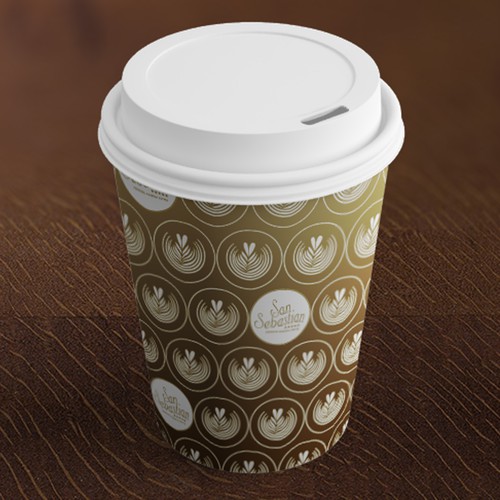 Smooth design with the title 'Design a paper cup for a coffee roaster'