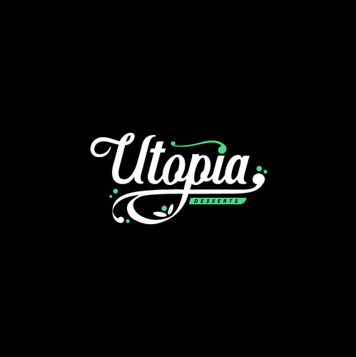 Dessert logo with the title 'Logo Utopia'