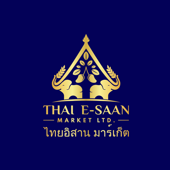 Cultural logo with the title 'Logo for Thai food market'