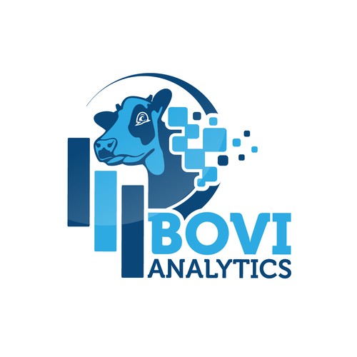 Statistics logo with the title 'Powerfull logo for Bovi-Analytics !'