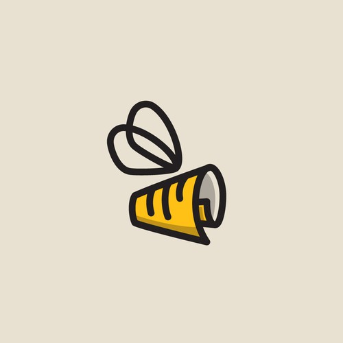 Bee design with the title 'new+entertainments  site logo'