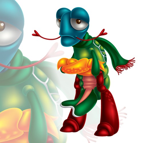 Mantis design with the title 'Mantis Shrimp'