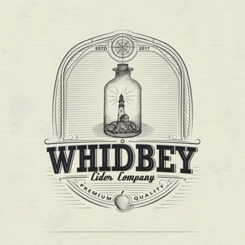 Cider logo with the title 'Classic logo design for WHITBEY CIDER COMPANY'