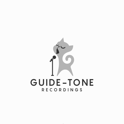 Singer logo with the title 'Singing cat logo for Guide-tone'