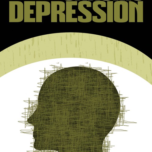 Psychology book cover with the title 'Book cover about depression'