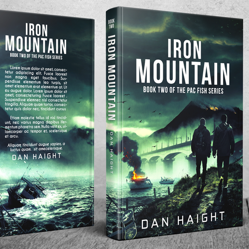 Post-apocalyptic book cover with the title 'Iron Mountain'