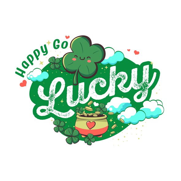Clover design with the title 'Illustration for Saint Patrick's Day'