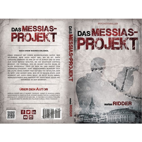 Gray book cover with the title 'Das Messias-Projekt'