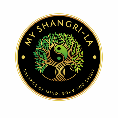 Balanced design with the title 'My Shangri-La'