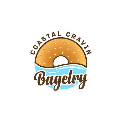 Bagel logo with the title 'Logo Concept for, Bagel and Bakery shop. '