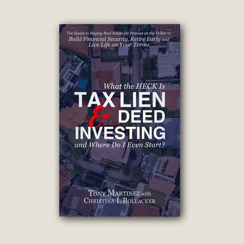 Real estate book cover with the title 'Book cover design'