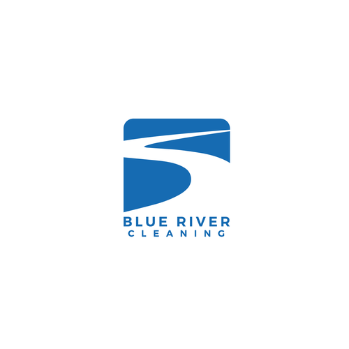 Cleaning and maintenance logo with the title 'Blue River Cleaning'