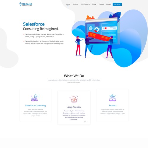 Fun website with the title 'Mecano Consulting Homepage'