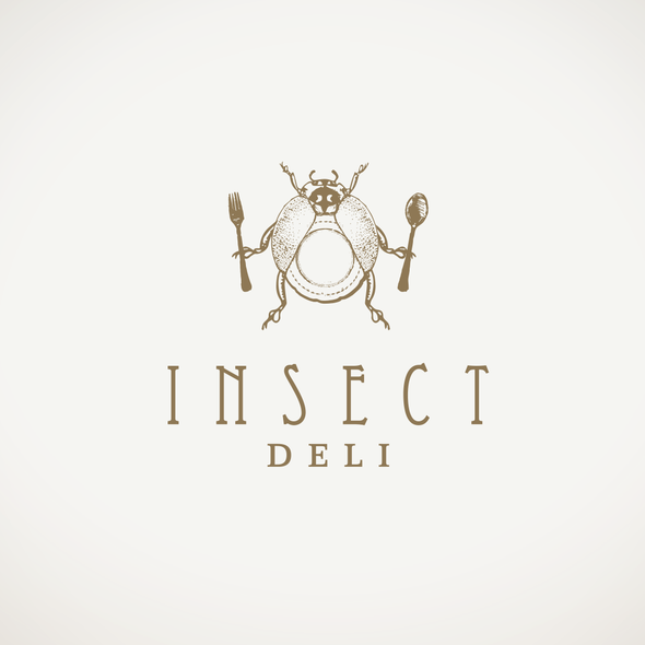 Deli logo with the title 'Logo for edible insects e-commerce Insect Deli'