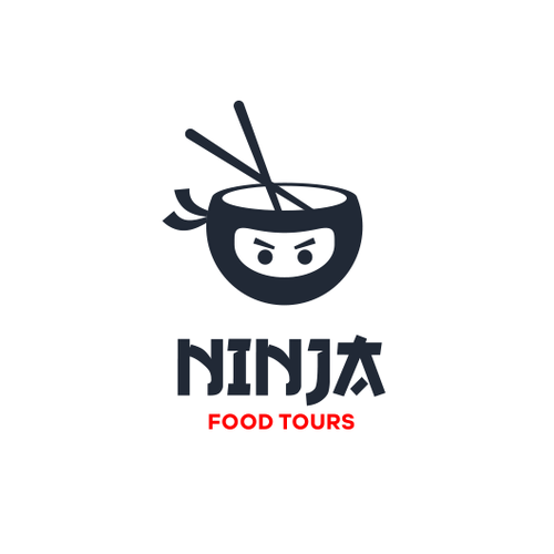 Tour design with the title 'Ninja Food Tours Logo'