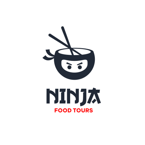 Bowl design with the title 'Ninja Food Tours Logo'