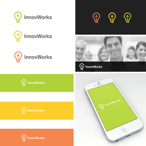 Mind logo with the title 'Help us define our brand by creating a logo for InnovWorks'