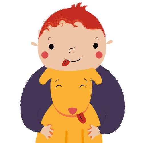 Dog t-shirt with the title 'Illustration for the t-shirt contest.'