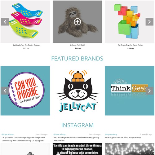 Big image website with the title 'Homepage for an eCommerce retailer '