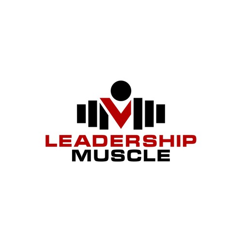 Barbell logo with the title 'Leadership muscle'