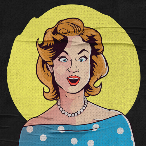 Pop Art illustration with the title 'Pop art style illustration'