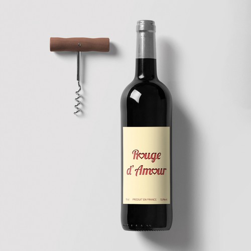 Red label with the title 'Rouge d'Amour'