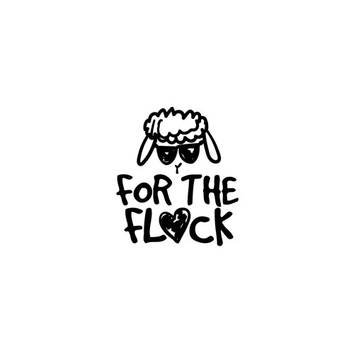 Sunglasses logo with the title 'for the flock'