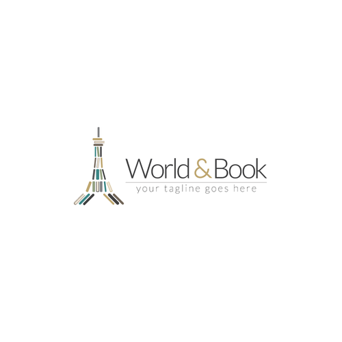 World logo with the title 'Design a modern, fun logo to attract travellers and booklovers'