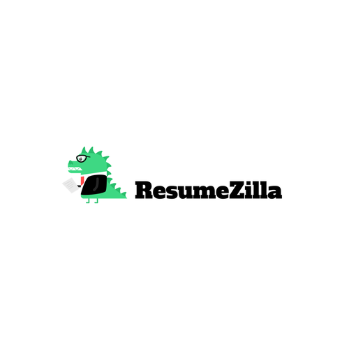 Godzilla logo with the title 'Logo for ResumeZilla website logo contest.'