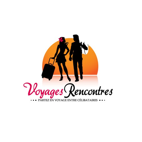 Dating app logo with the title 'Voyages Rencontres'