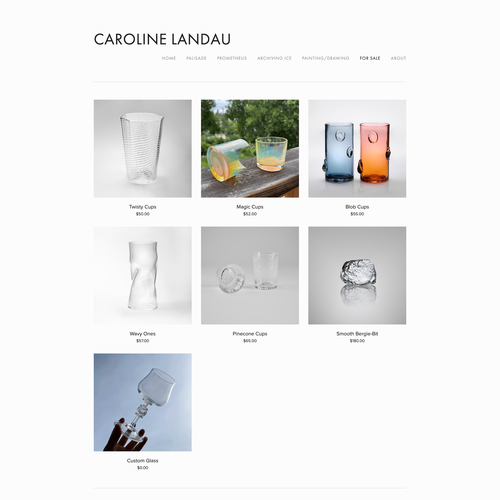 Design with the title 'Caroline Landau Ecommerce Design'