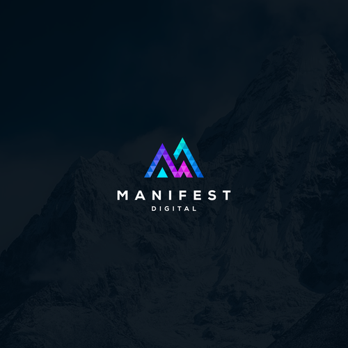 M design with the title 'Logo for Manifest digital '