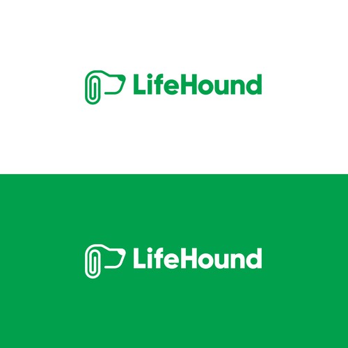 Document design with the title 'LifeHound Logo Design'