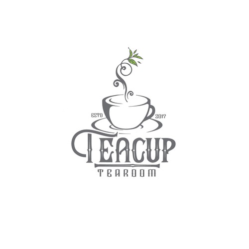 Teacup design with the title 'tea logo'