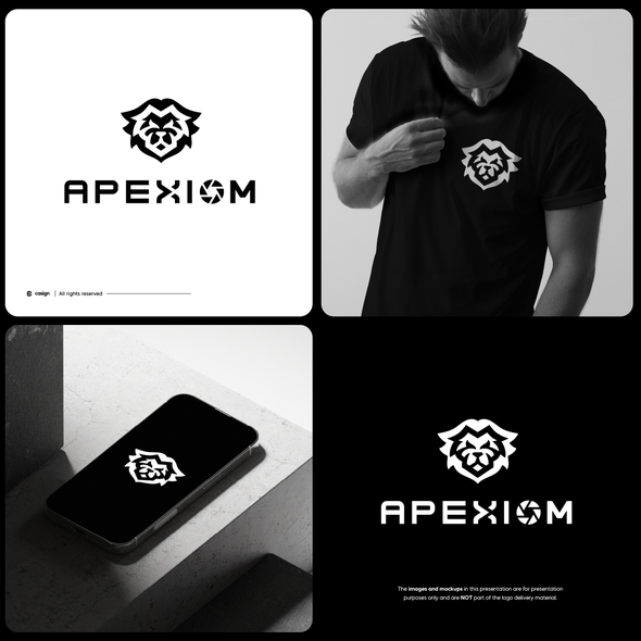Lion logo with the title 'APEXIOM'