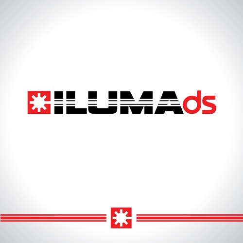 Laser design with the title 'Iluma ds / logotype'
