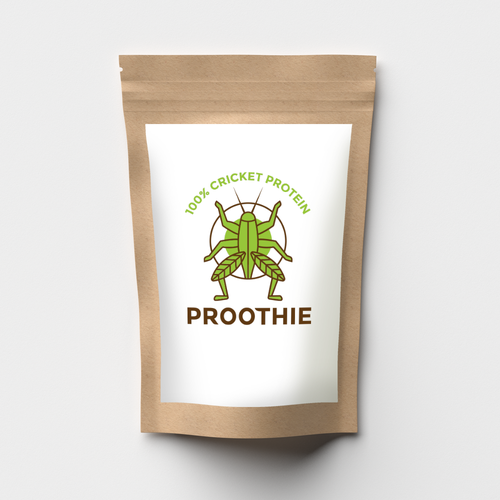 Sustainable logo with the title 'logo for cricket protein'