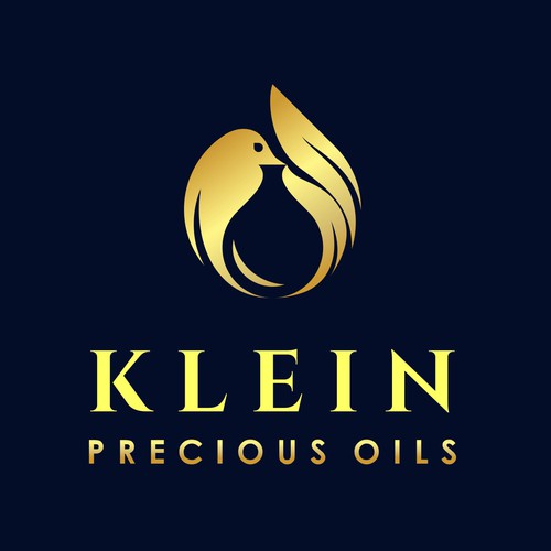 Leaf logo with the title 'Essential Oils Logo Design'