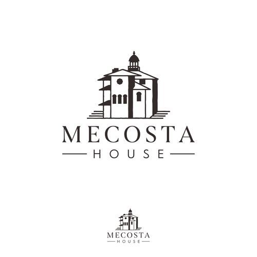 Cottage logo with the title 'MECOSTA HOUSE'