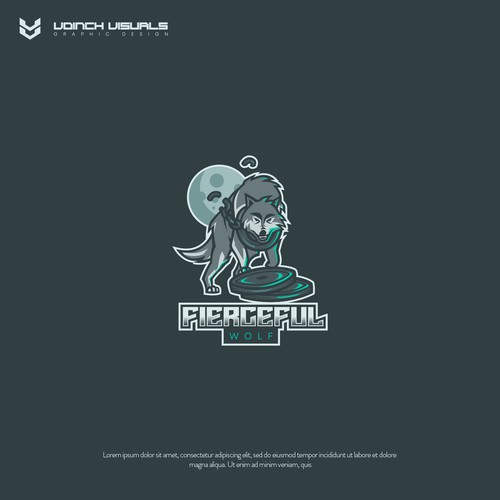 Gamer design with the title 'Logo design for Fierceful Wolf'