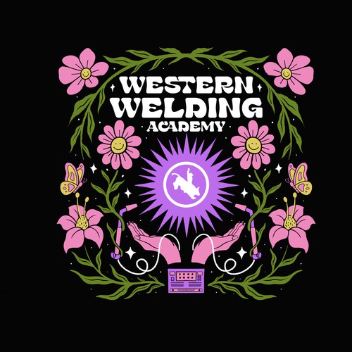 Feminine t-shirt with the title 'welding girl'