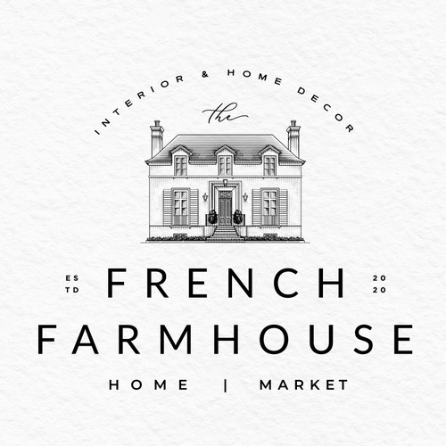 Farm brand with the title 'THE FRENCH FARMHOUSE LOGO'