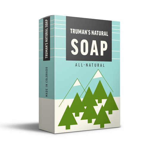 Men design with the title 'Packaging Design for Truman’s Natural'