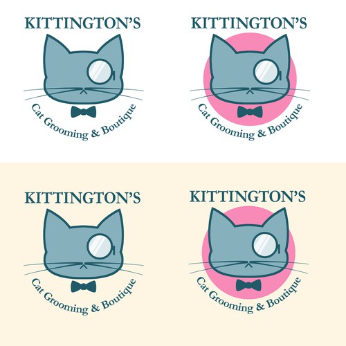 Bow tie logo with the title 'Logo Concept No. 2 - Kittingtons'
