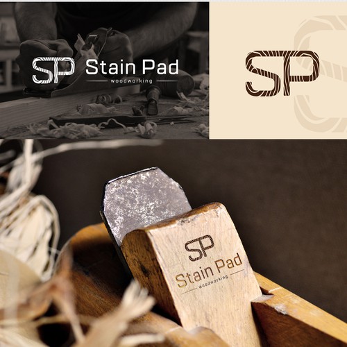 Woodworking design with the title 'Stain Pad'
